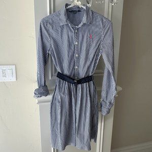 Polo Ralph Lauren Girl's Belted Oxford Shirtdress I Size 16